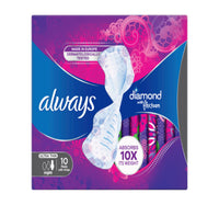 Always Diamond FlexFoam Large Sanitary Pads With Wings 10pcs