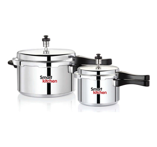 Smart Kitchen Aluminum Pressure Cooker 5Ltr + 3Ltr India