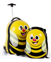 Wagon R Yellow Bee Kids Luggage + Backpack EK04