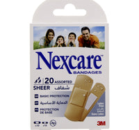 Nexcare Bandage Sheer Assorted 20pcs