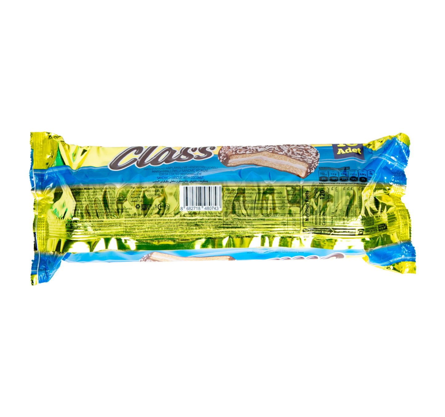 Aldiva High Class Cocoa Coated Marshmallow Sandwich Biscuit with Coconut 180 g