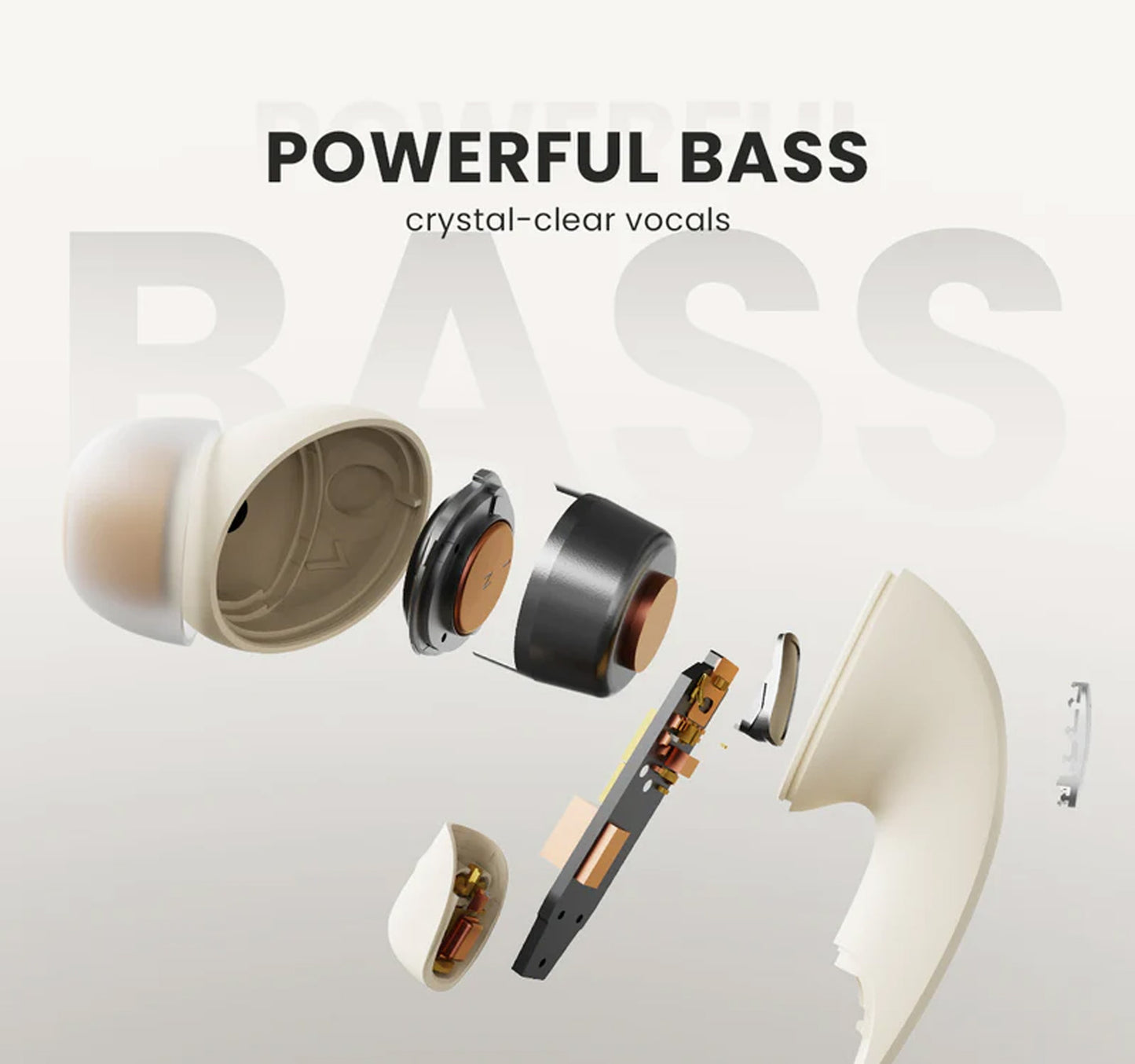 HiFuture FlyBuds4 In-Ear ANC TWS Earbuds, Latte