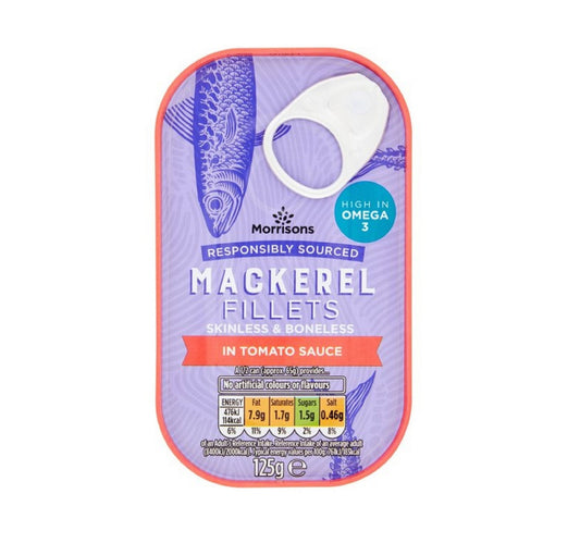 Morrisons Mackerel Fillets in Tomato Sauce 125 g Lulu Hypermarket