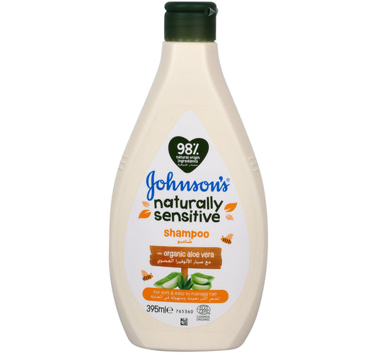 Johnson's Naturally Sensitive Organic Aloe Vera Baby Shampoo 395 ml