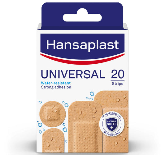 Hansaplast Universal Wound Plasters Water-resistant Strong Adhesion 20 pcs