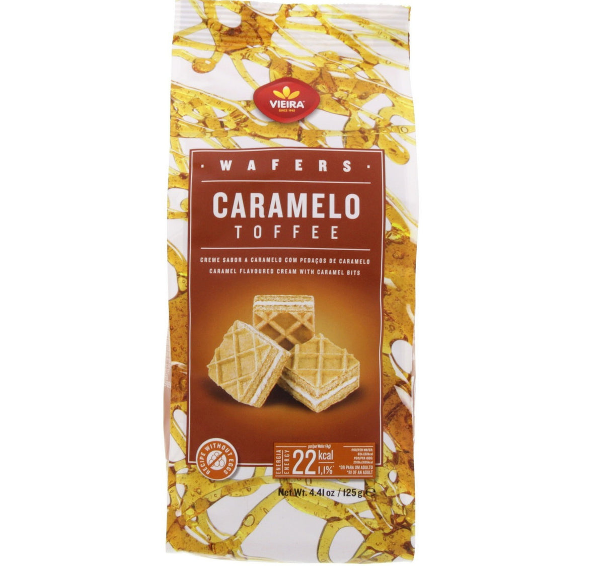 Vieira Wafers Toffee 125 g