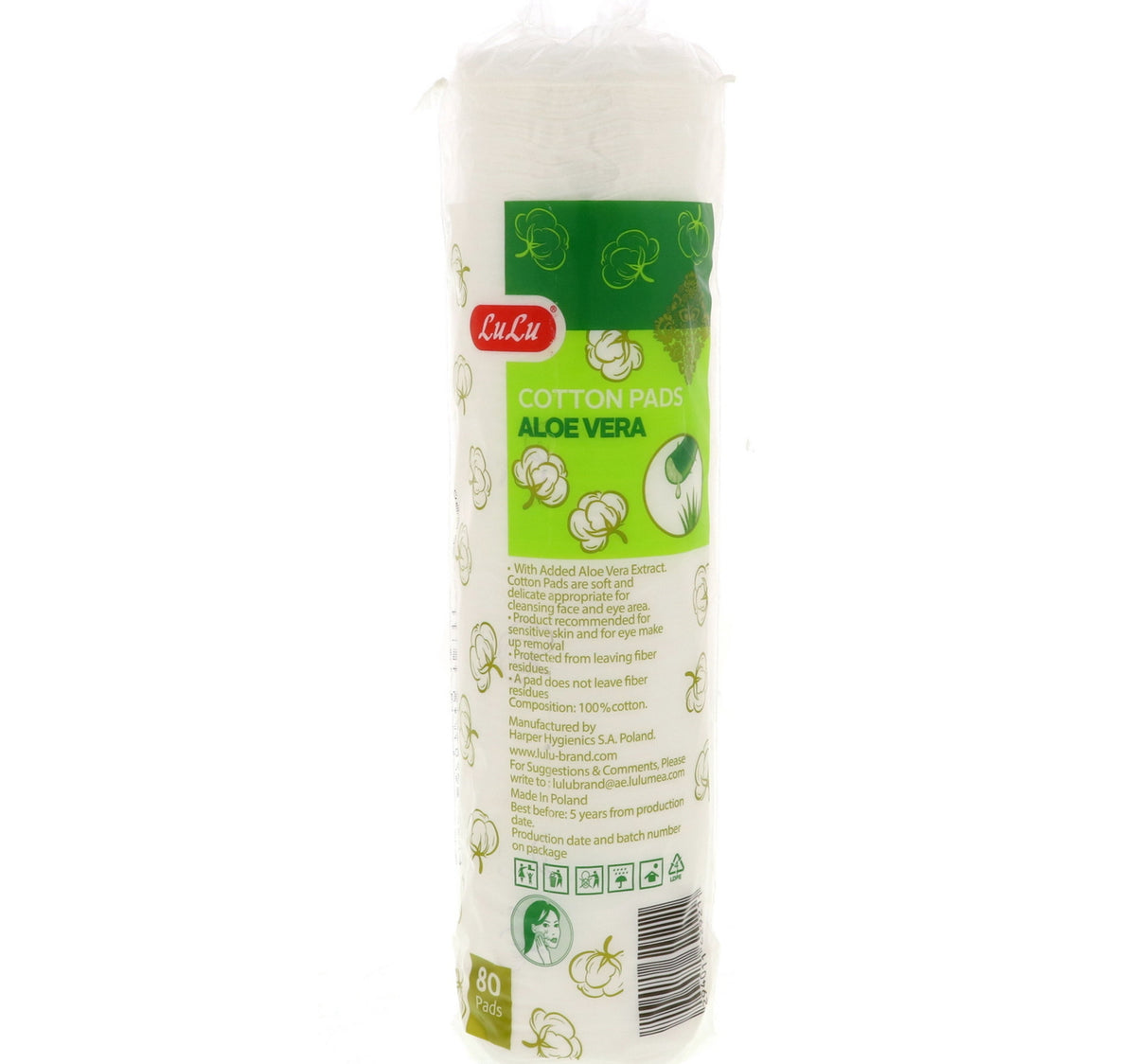 LuLu Cotton Pads with Aloe Vera 80pcs