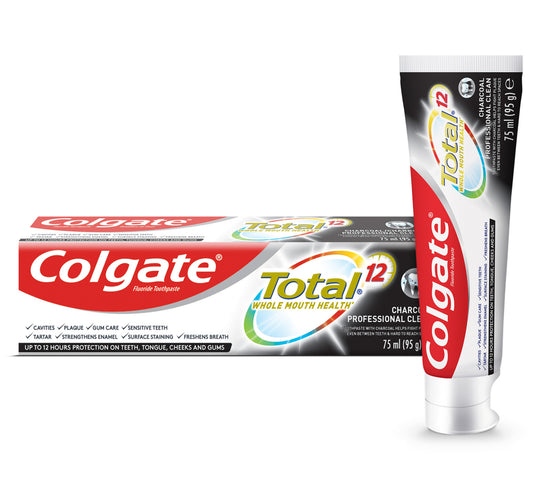 Colgate Total 12 Hour Protection Charcoal Deep Clean Toothpaste 75 ml