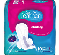 Feather Ultra Long Sanitary Pads With Wings 2 Size 10pcs