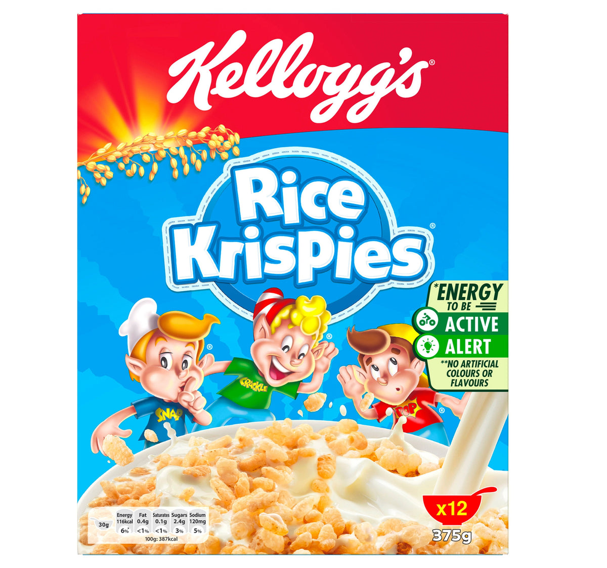 Kellogg's Rice Krispies Cereals 375 g Lulu Hypermarket