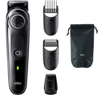 Beard Trimmer with Precision Wheel and 4 styling tools, Grey, BT3440