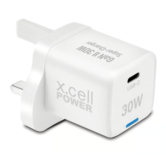 X.Cell Gan 2 Super Charger, 30W, White, XL-HC-30W-1C-GAN-PD-WHI Lulu Hypermarket