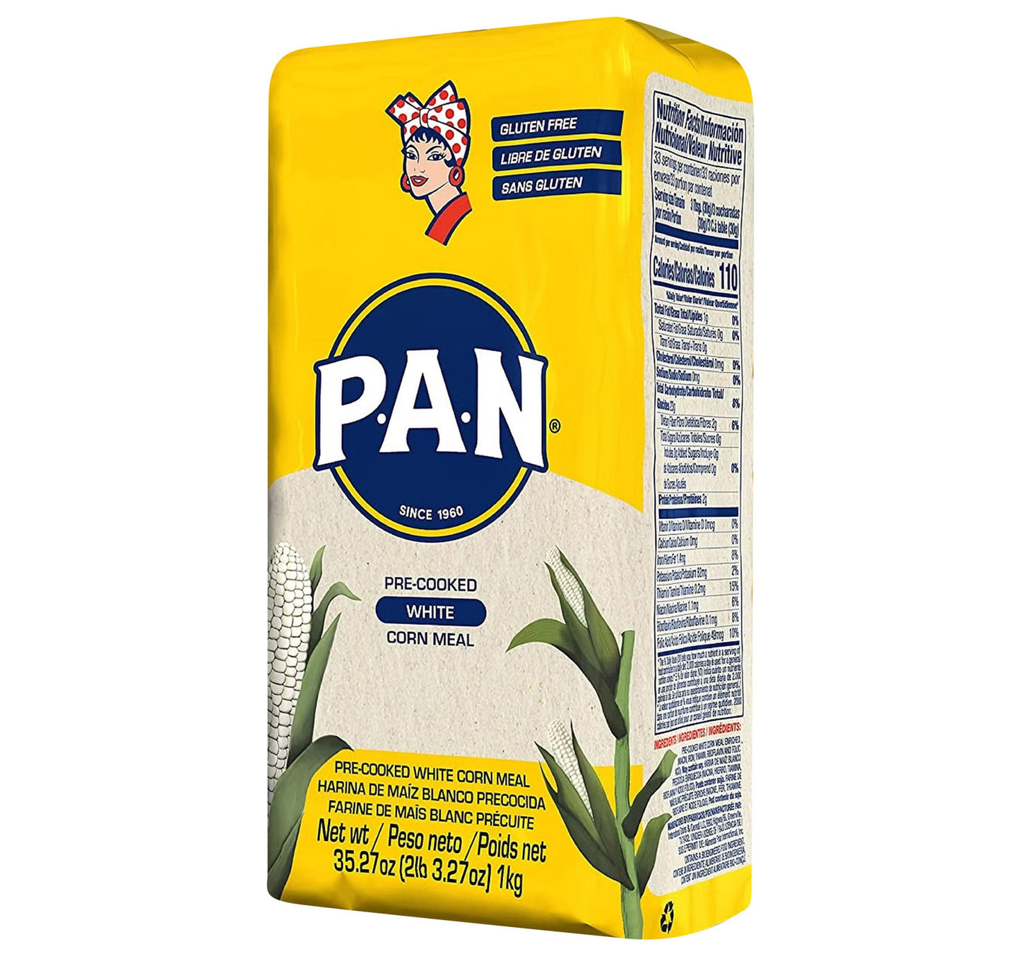 P.A.N Pre-Cooked White Corn Meal 1 kg Lulu Hypermarket