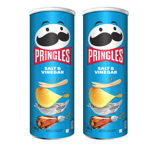 Pringles Salt & Vinegar Chips 2 x 165 g