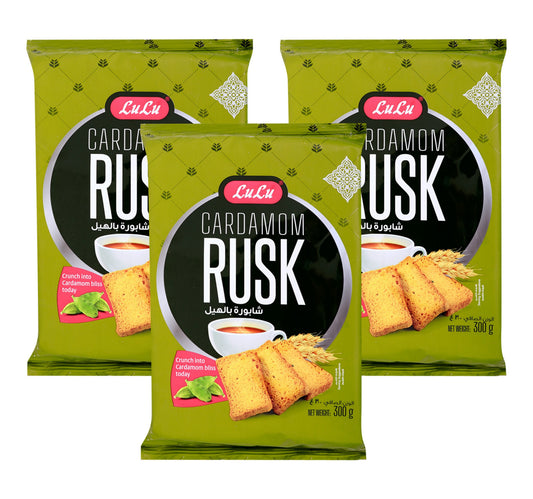 LuLu Cardamom Rusk 3 x 300 g Lulu Hypermarket