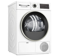 Bosch Series 4 Heat Pump Tumble Dryer, 9 kg, White, WQG24200GC