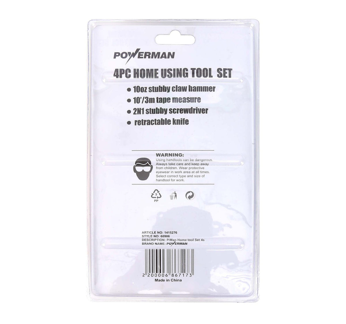 Powerman Home Tool Set 60906 4pcs