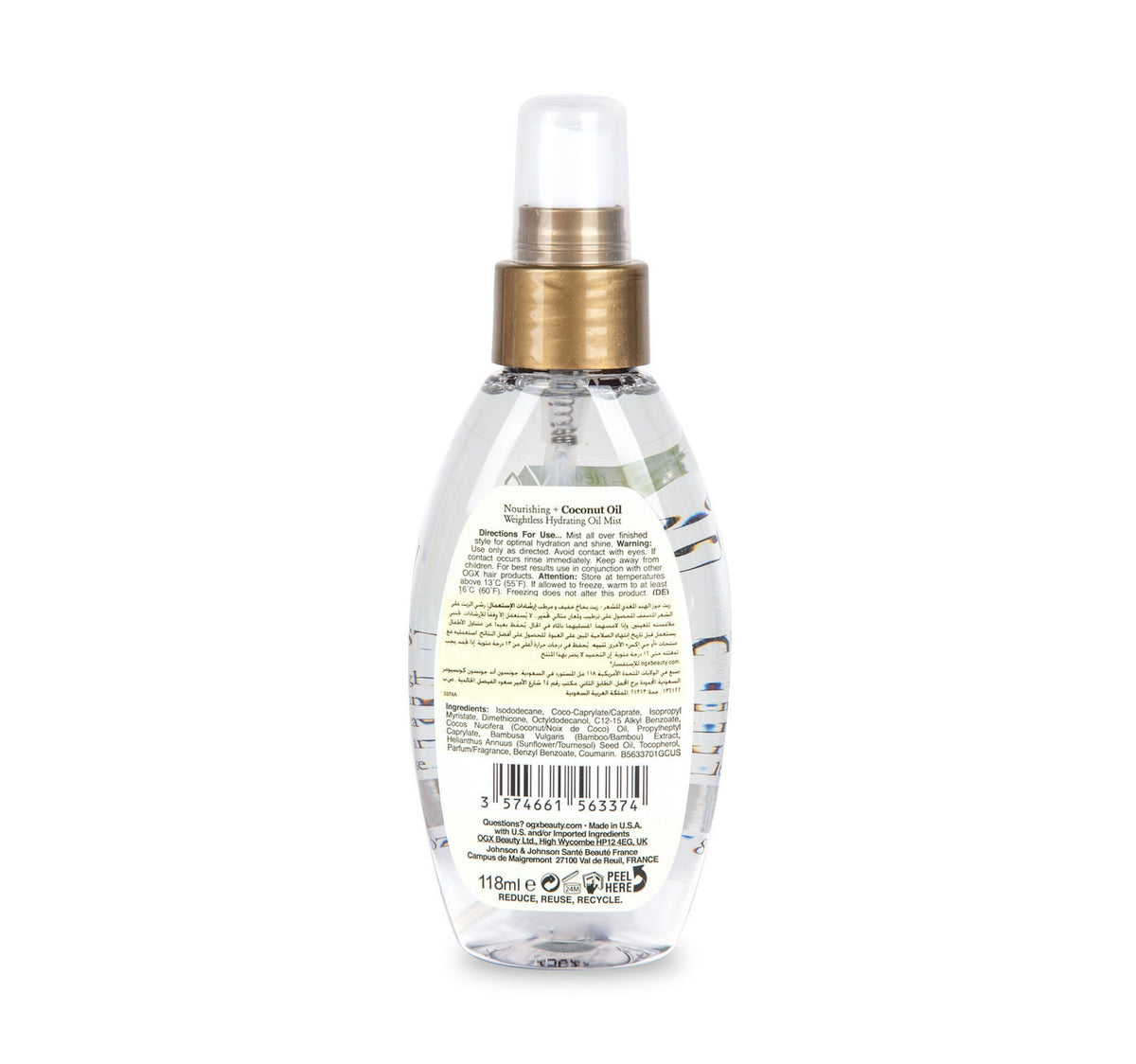 Ogx Weightless Hydrating Nourishing Coconut Oil Mist 118 ml