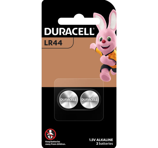Duracell Specialty LR44 Alkaline Button Battery 1.5V, pack of 2 (76A / A76 / V13GA) suitable for use in toys, calculators and measurement devices