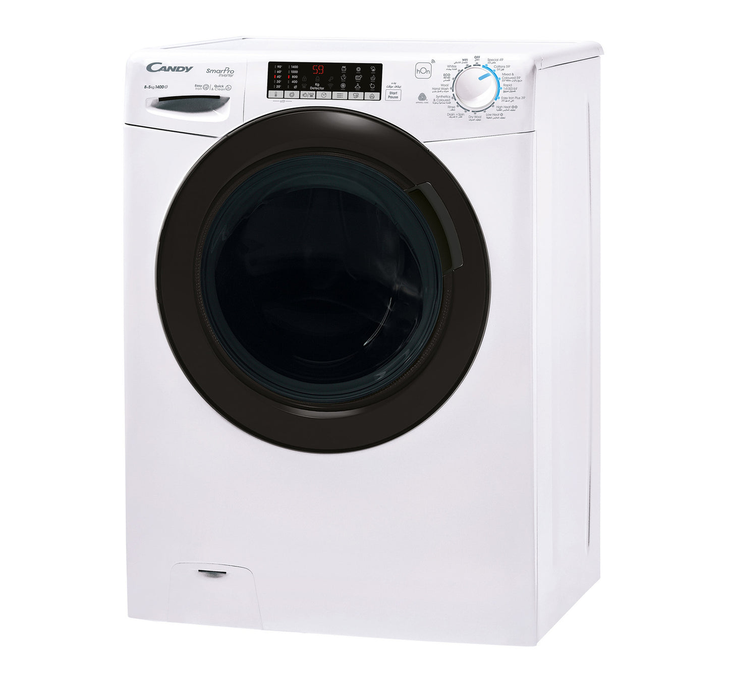 Candy Front Load Washer & Dryer, 8 /5 kg , 1400 RPM, White, CSOW4856TWMB-19