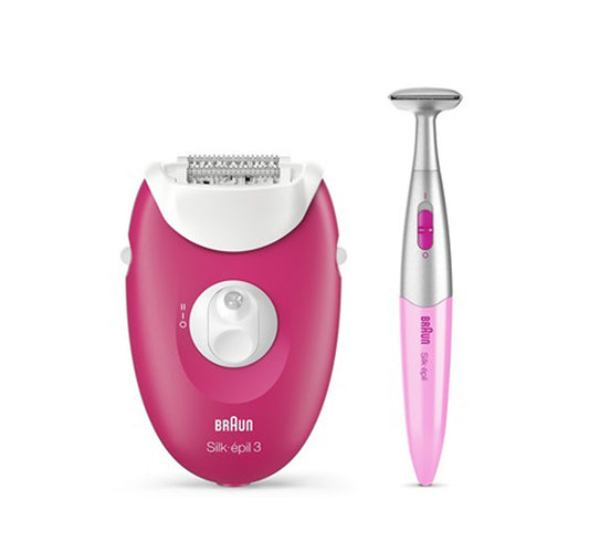 Braun Silk-epil 3 3-420 Corded Epilator + Braun Trimmer FG1100
