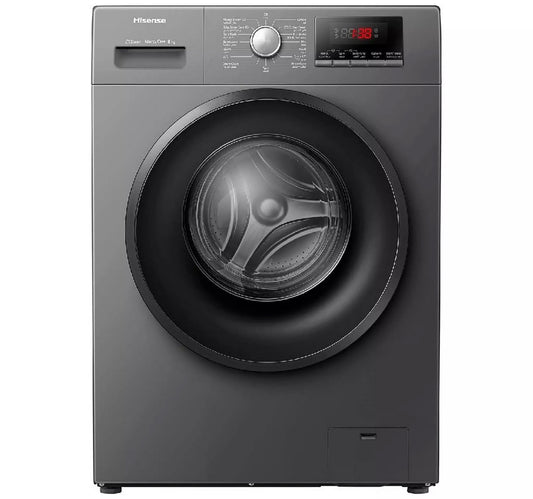 Hisense Front Load Washing Machine, 1200 RPM, 8 kg, Titanium Grey, WFQP8012TS