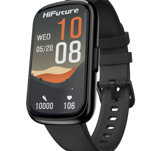 سوار ذكي HiFuture EVO2 بشاشة 1.47 بوصة، لون أسود