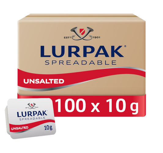 Lurpak Spreadable Butter Portions Unsalted 100 x 10 g Lulu Hypermarket