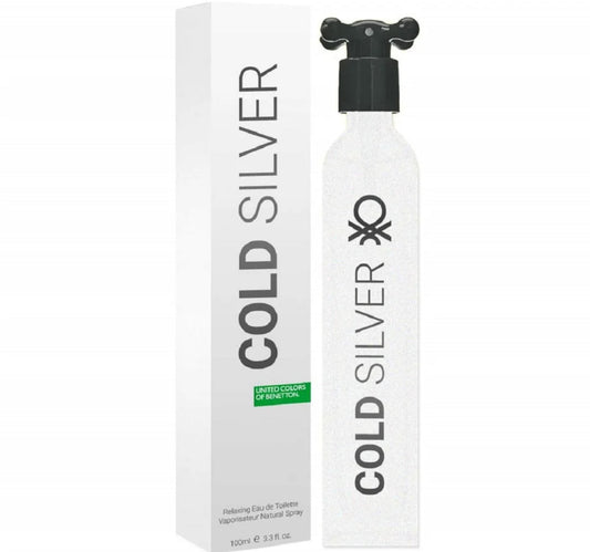 Benetton Cold Silver Eau De Toilette For Men 100ml