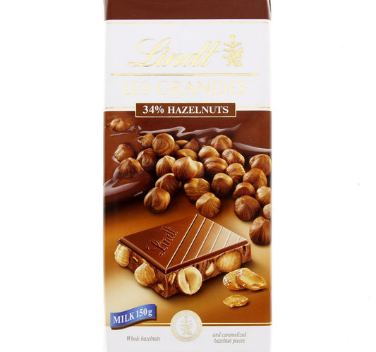 Lindt Les Grandes 34 % Hazelnut Milk Chocolate 150 g Lulu Hypermarket
