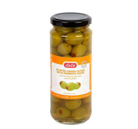 LuLu Stuffed Green Olives With Pimento Paste 200 g Lulu Hypermarket