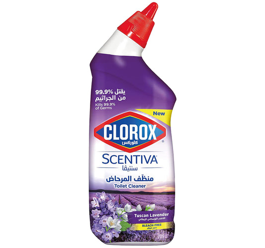 Clorox Scentiva Toilet Cleaner Tuscan Lavender Bleach Free 709 ml
