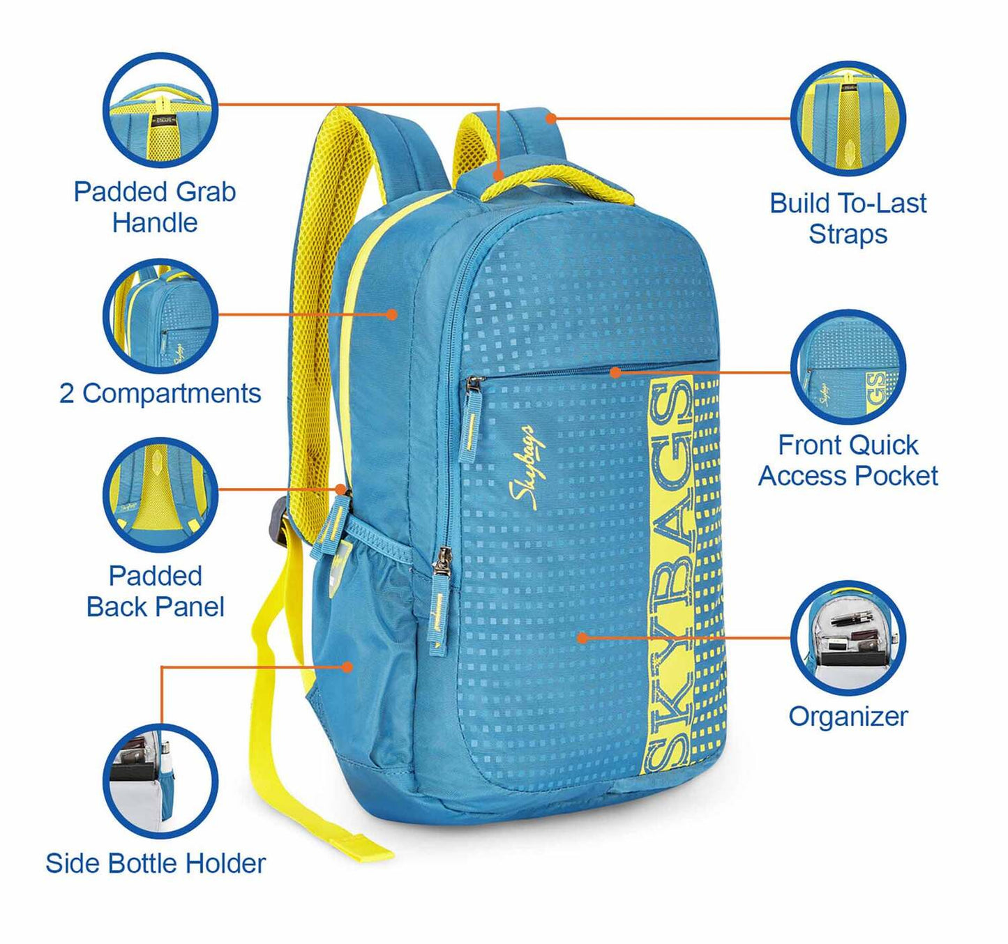 Skybags Backpack 19.5" Fuse Deep Water