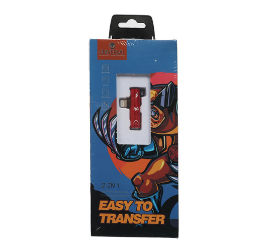 Universal 2 In 1 Charging Audio Converter UN-N14 Lulu Hypermarket