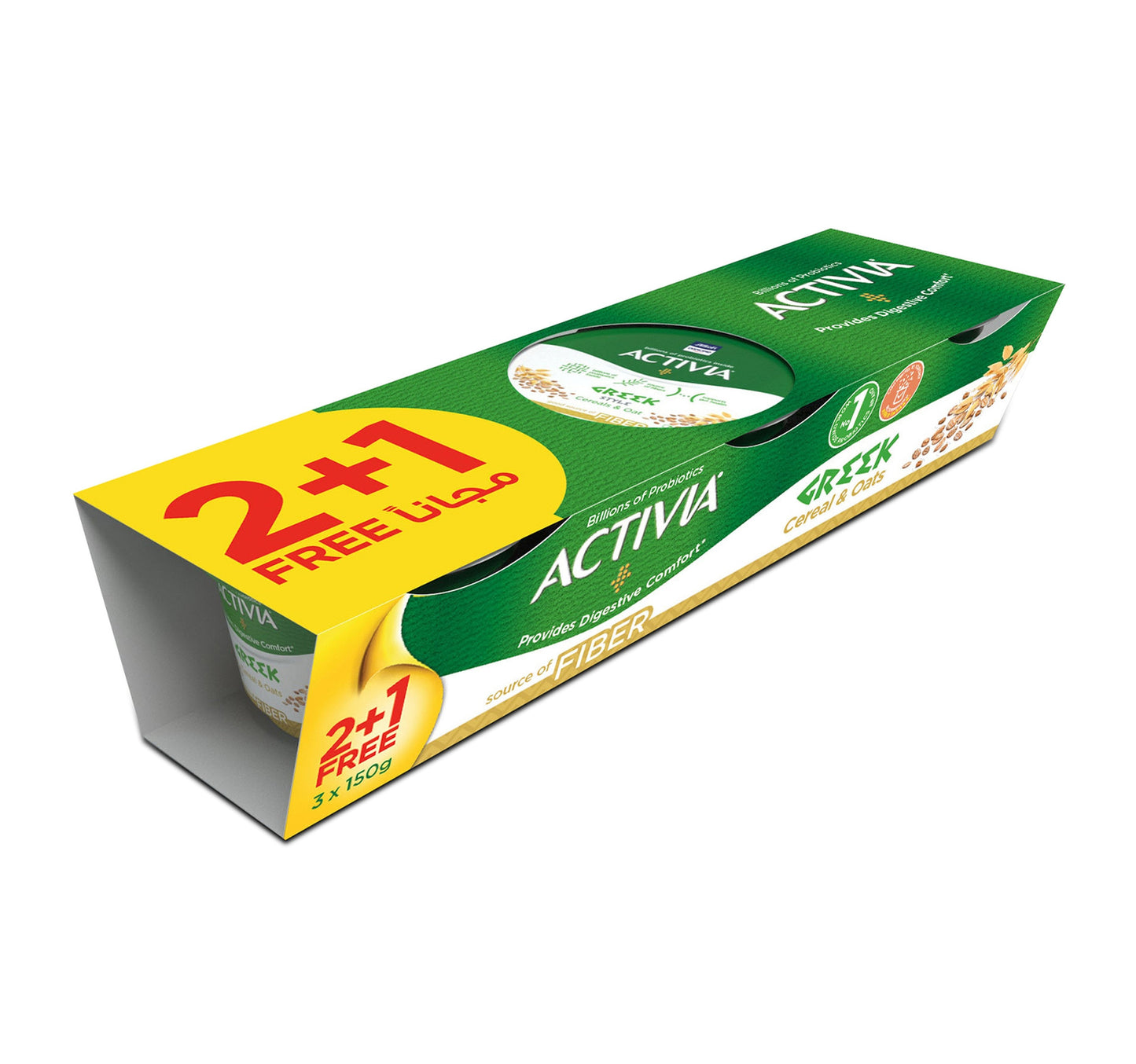 Activia Greek Cereal & Oats Dessert Value Pack 3 x 150 g Sultan Center