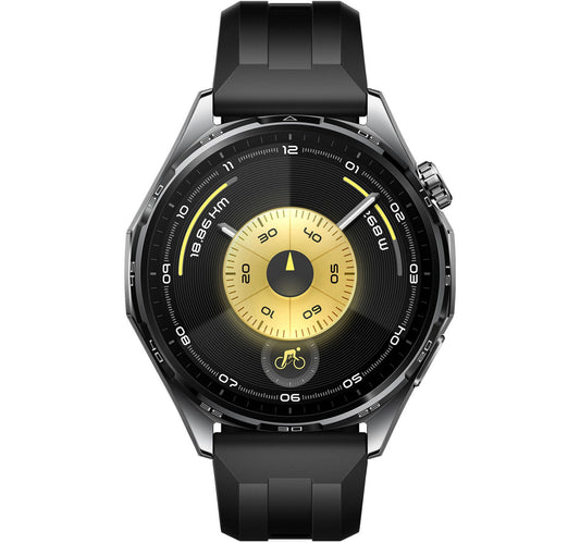 Huawei GT6 Atum GPS + Wifi Smartwatch, 46 mm Stainless Steel Case with Black Fluoroelastomer Strap, ATM-B19