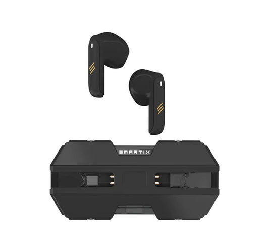 سماعات أذن لاسلكية للألعاب Smartix Premium (G-Buds)، أسود/فضي، SGMT1