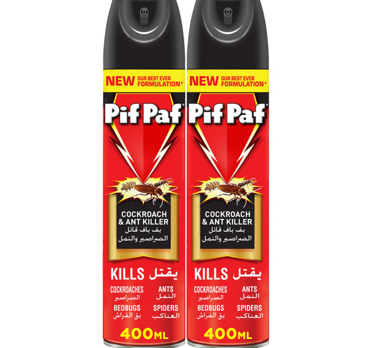Pif Paf Power Guard Crawling Insect Killer Value Pack 2 x 400 ml
