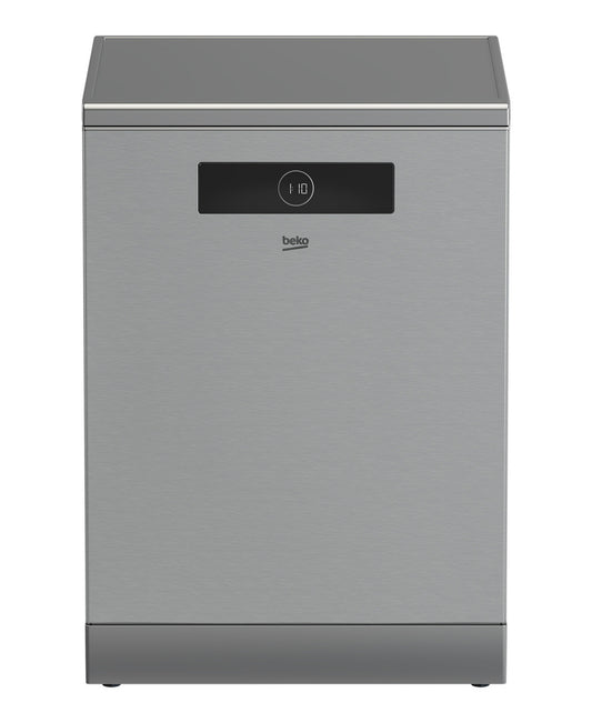 Beko Dish Washer, 15 Place Settings, Fingerprint-free Stainless Steel, BDEN38523XQ
