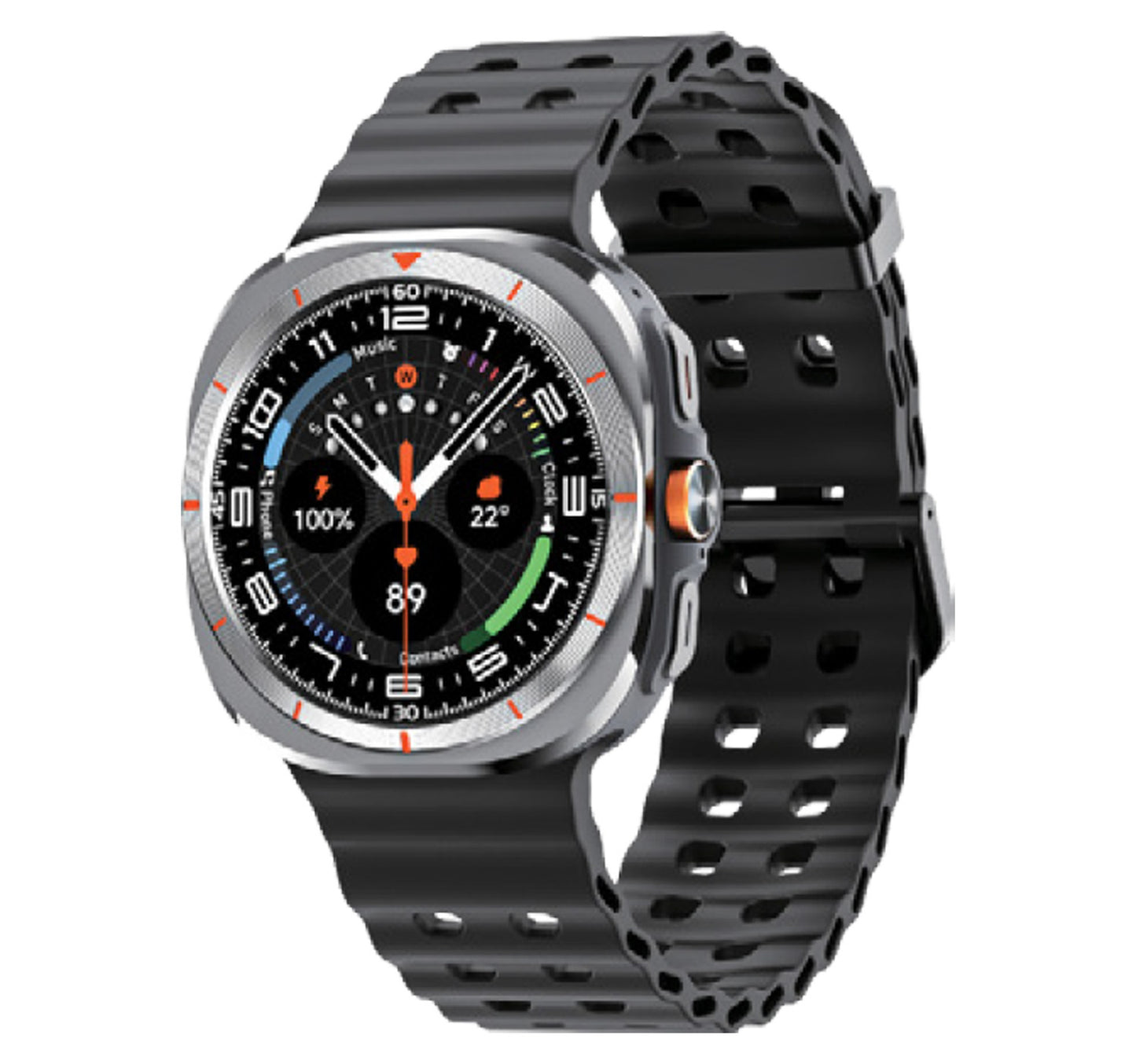 Totu Smartwatch, 35 mm, Black, SW04
