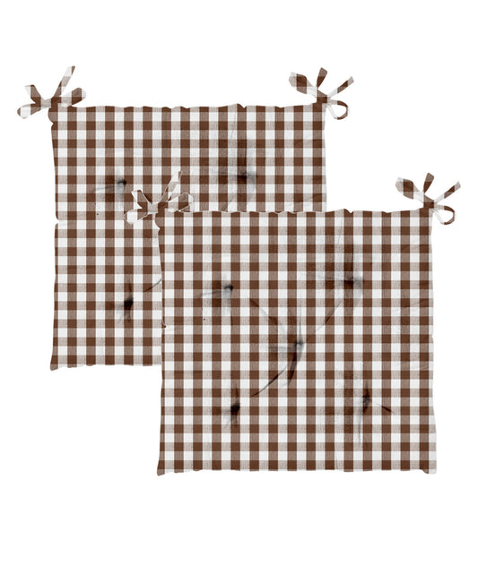 Homewell Chair Pad, 40 x 40 cm, 2 pcs, Brown