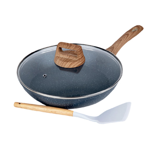 Chefline Frypan + Lid, 26 cm, Grey Granite