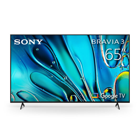 تلفزيون سوني برافيا 3 الذكي 65 بوصة 4K HDR (جوجل تي في) مع Dolby Vision Atmos، K-65S30 - موديل 2024