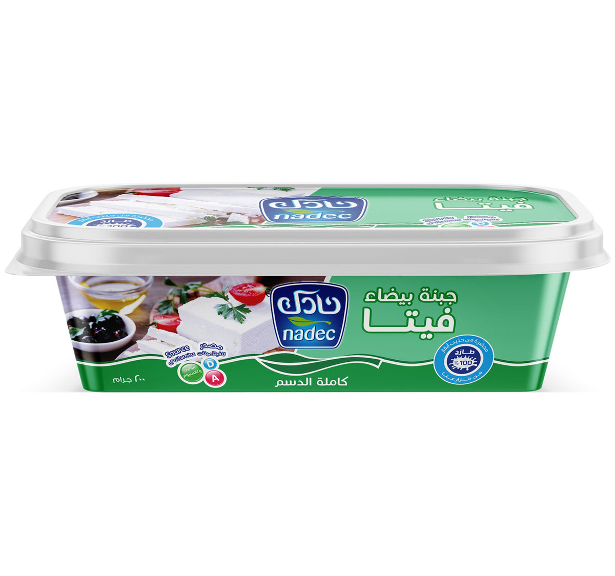 Nadec White Feta Cheese Regular Full Fat 200 g