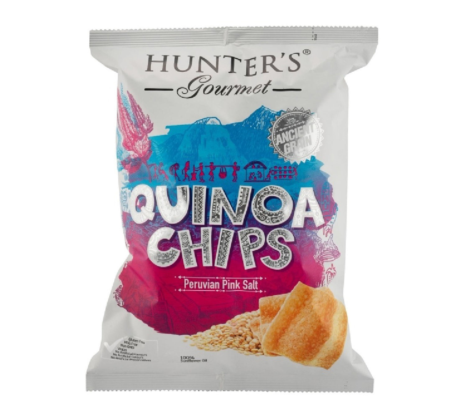 Hunter's Gourmet Quinoa Chips With Peruvian Pink Salt 75 g