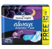 Always Maxi Thick Dreamz For Heavy Night Sanitary Pads XL 36 + 12 pcs