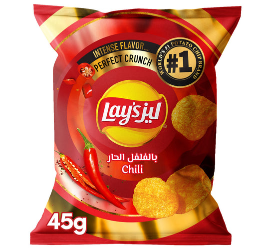 Lay's Chilli Potato Chips 45 g Lulu Hypermarket