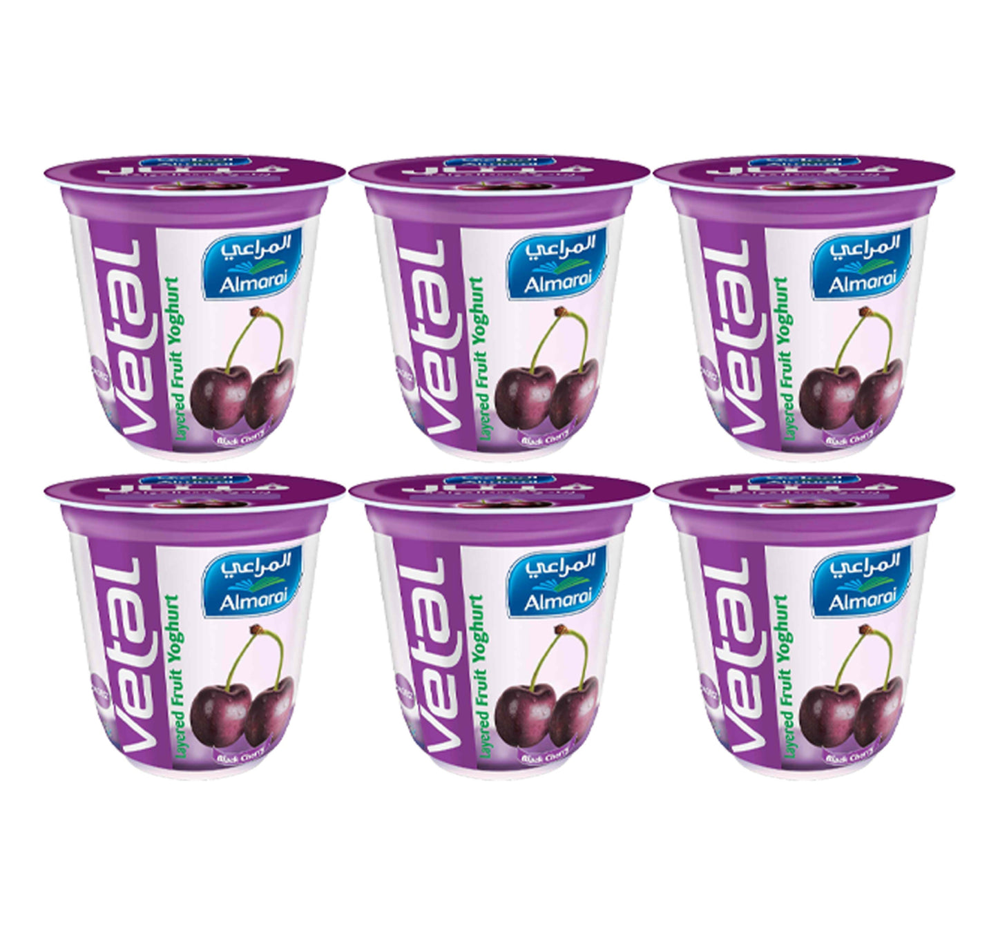 Almarai Black Cherry Fruit Yogurt 140 g 5+1 Sultan Center