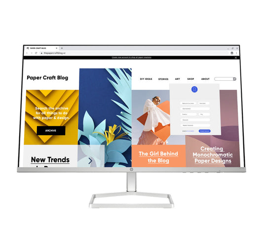 HP Series 5 27 inches FHD Monitor, White, 527SW-94F46AS