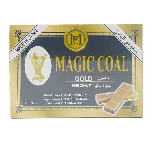 Magic Coal Incense Burner Gold 60 pcs